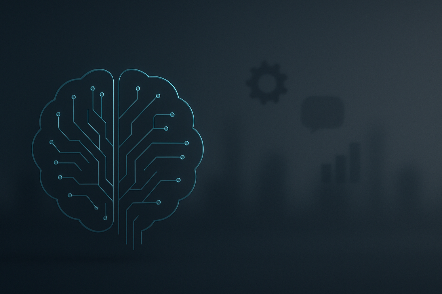 AI Brain with Circuit Board Patterns Representing Custom AI Solutions